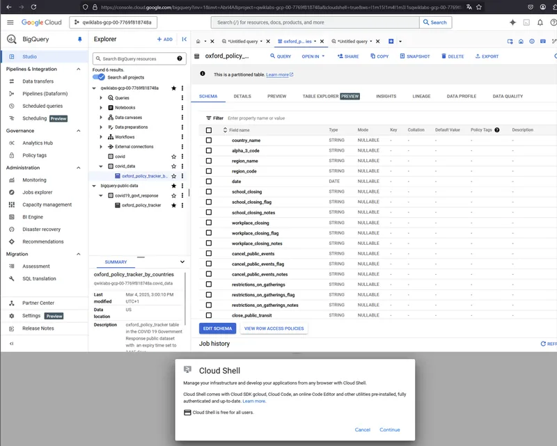 Streaming Analytics into BigQuery